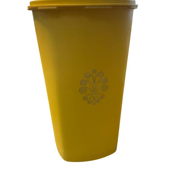Tupperware 16 Cup Servalier Canister 1222 Lid Seal 808 Yellow Food Storage VTG - Picture 7 of 9